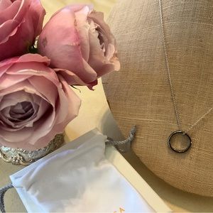 NEW MONICA RICH KOSANN Sterling Dream White Sapphire Poesy Necklace